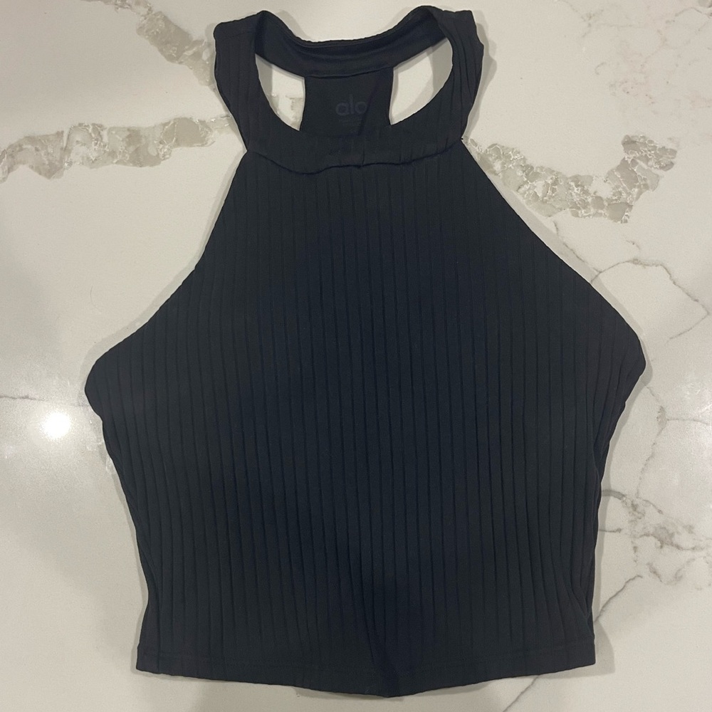 Like-new ALO Unite Rib-Knit Cropped Bra Tank - XS - Picture 2 of 6